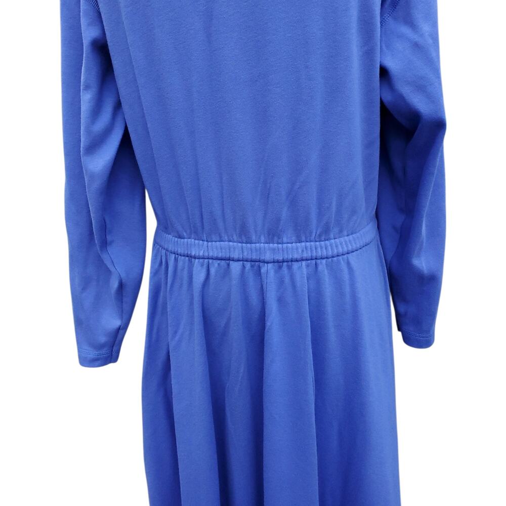 Vintage LL Bean Periwinkle Blue Purple Cotton Dress Soft Cottage Granola Cabin M - Picture 13 of 16